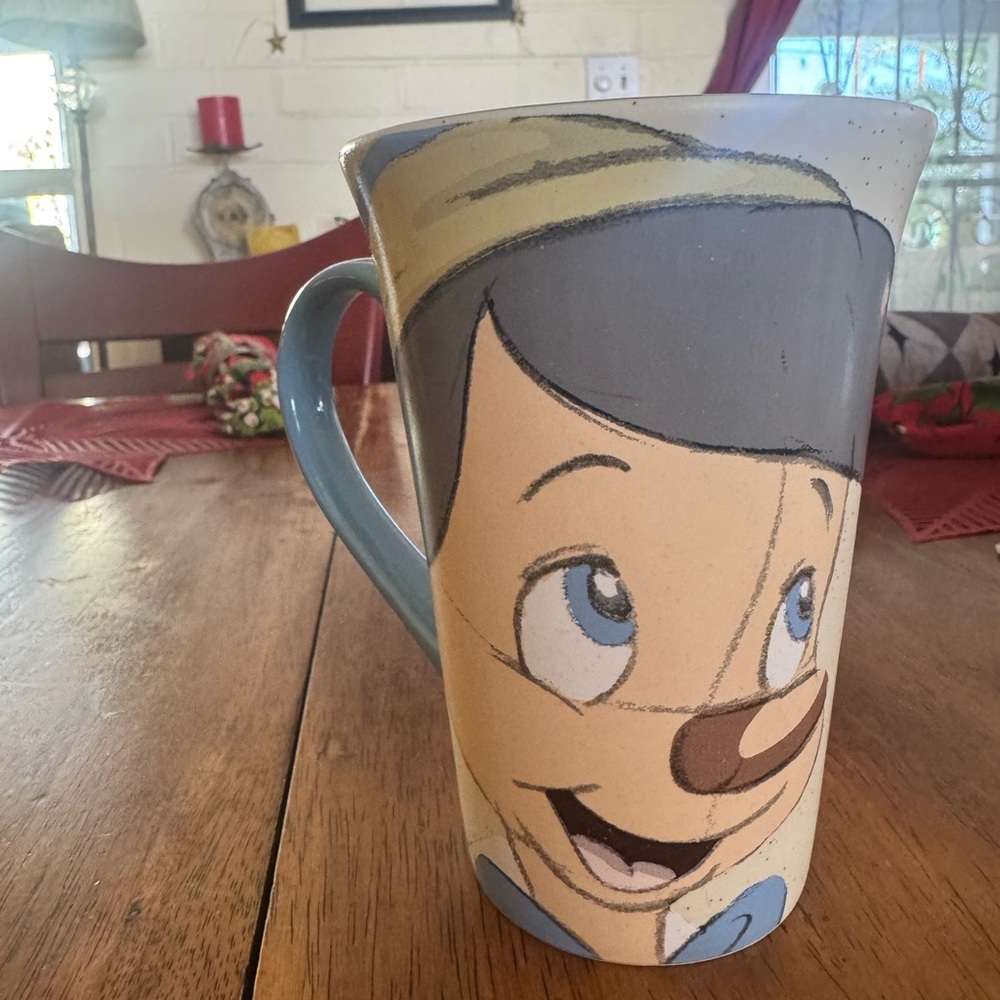 Pinocchio & Jiminy Cricket Character Mug - Blue